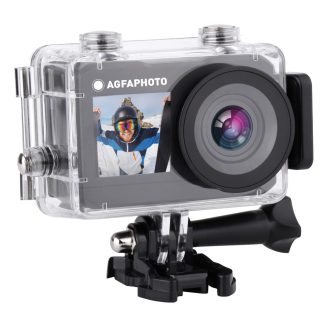   AgfaPhoto Realimove AC7000BK akciókamera, 2,7K, 120°, wifi, 30m-ig vízálló tok, dupla kijelző