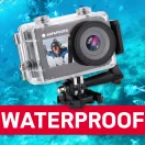 AgfaPhoto Realimove AC7000BK akciókamera, 2,7K, 120°, wifi, 30m-ig vízálló tok, dupla kijelző