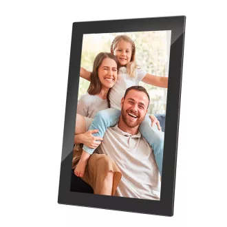   AgfaPhoto APF1000WIFI digitális képkeret 10" videó, hang, mozgásérzékelő, 32gb, Frameo, üveg, fekete