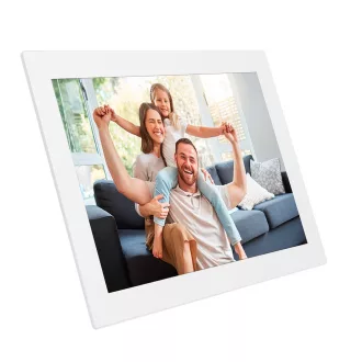   AgfaPhoto APF1000WIFI digitális képkeret 10" videó, hang, mozgásérzékelő, 32gb, Frameo, üveg, fehér