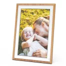 AgfaPhoto APF1000WIFI digitális képkeret 10" videó, hang, mozgásérzékelő, 32gb, Frameo, fa hatás