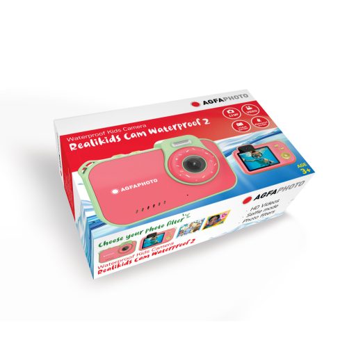 AgfaPhoto Photo Realikids 2 vízálló gyerekfényképezőgép, piros