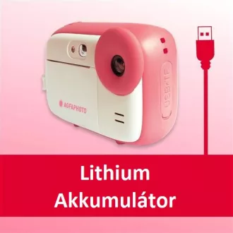   AgfaPhoto Realikids ARKICPK, instant gyerek fényképezőgép, rózsaszín