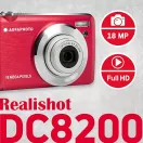 AgfaPhoto DC8200 kompakt digitális fényképezőgép, piros