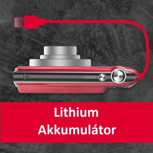 AgfaPhoto DC8200 kompakt digitális fényképezőgép, piros