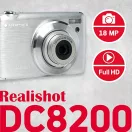AgfaPhoto DC8200 kompakt digitális fényképezőgép, ezüst