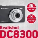 AgfaPhoto DC8300 kompakt digitális fényképezőgép, 21Mp, 8x optikai zoom, fekete