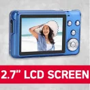 AgfaPhoto DC8300 kompakt digitális fényképezőgép, 21Mp, 8x optikai zoom, kék