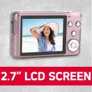 AgfaPhoto DC8300 kompakt digitális fényképezőgép, 21Mp, 8x optikai zoom, rózsaszín