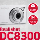 AgfaPhoto DC8300 kompakt digitális fényképezőgép, 21Mp, 8x optikai zoom, ezüst