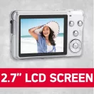 AgfaPhoto DC8300 kompakt digitális fényképezőgép, 21Mp, 8x optikai zoom, ezüst
