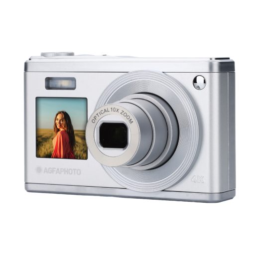 AgfaPhoto Realishot DC9200 digitális fényképezőgép, dupla kijelző, ezüst