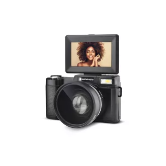  AgfaPhoto Realishot VLG4KDIG Vlogger fényképezőgép, 16x digitális zoom