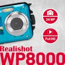 AgfaPhoto WP8000 vízálló kompakt digitális fényképezőgép, kék