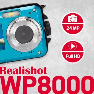   AgfaPhoto WP8000 vízálló kompakt digitális fényképezőgép, kék