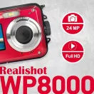 AgfaPhoto WP8000 vízálló kompakt digitális fényképezőgép, piros