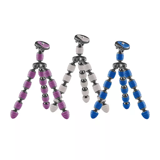 Cullmann Alpha 300 flexibilis lábú miniállvány, 3 féle színben (szürke,lila, kék)