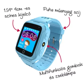   Celly Kidswatch okosóra gyerekeknek, víz és porálló, GPS, alvásfigyelő