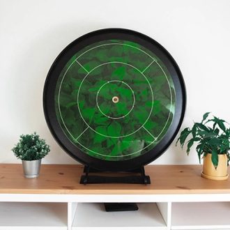   Crokinole Exklúzív prémium fa társasjáték egyedi design-nal, Bronze/Alap készlet, Dió