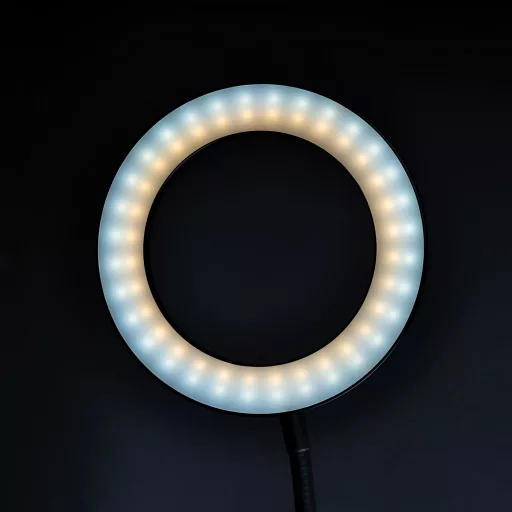 Dörr SLR-16 Bi-Color hajlítható karú LED körlámpa telefon tartóval,csipesszel