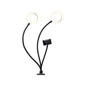   Dörr SLR-12 Bi-Color 2x hajlítható karú LED körlámpa telefon tartóval,csipesszel