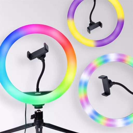 Dörr VL-26 RGB Vlogging szett, körlámpa, állvánnyal