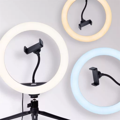 Dörr VL-26 RGB Vlogging szett, körlámpa, állvánnyal