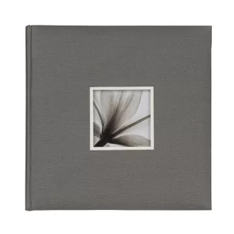   Dörr fotóalbum, ablakos, beragasztós, 34x34cm, 20lap/40oldal, szürke
