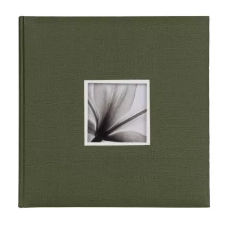  Dörr fotóalbum, ablakos, beragasztós, 34x34cm, 20lap/40oldal, zöld