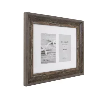   Kenro Bergamo Rustic Brown multi képkeret, 2db 10x15, faerezet hatás, barna