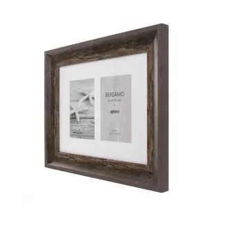   Kenro Bergamo Rustic Brown multi képkeret, 2db 10x15, faerezet hatás, barna