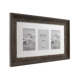   Kenro Bergamo Rustic Brown multi képkeret, 3db 10x15, faerezet hatás, barna