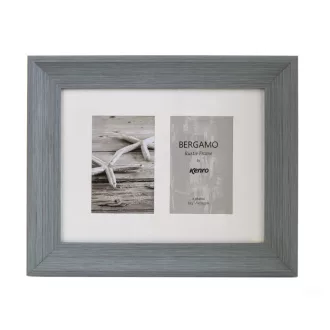   Kenro Bergamo Grey multi képkeret, 2db 10x15, faerezet hatás, szürke