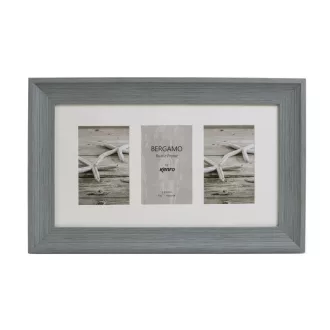   Kenro Bergamo Grey multi képkeret, 3db 10x15, faerezet hatás, szürke