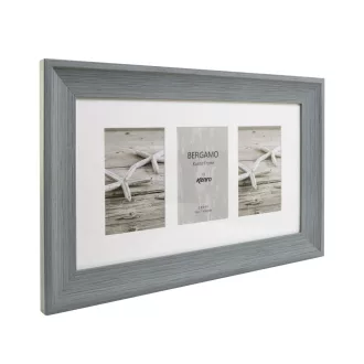   Kenro Bergamo Grey multi képkeret, 3db 10x15, faerezet hatás, szürke