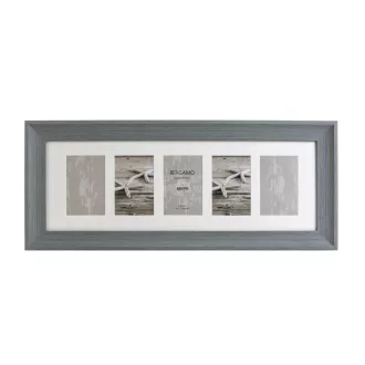   Kenro Bergamo Grey multi képkeret, 5db 10x15, faerezet hatás, szürke