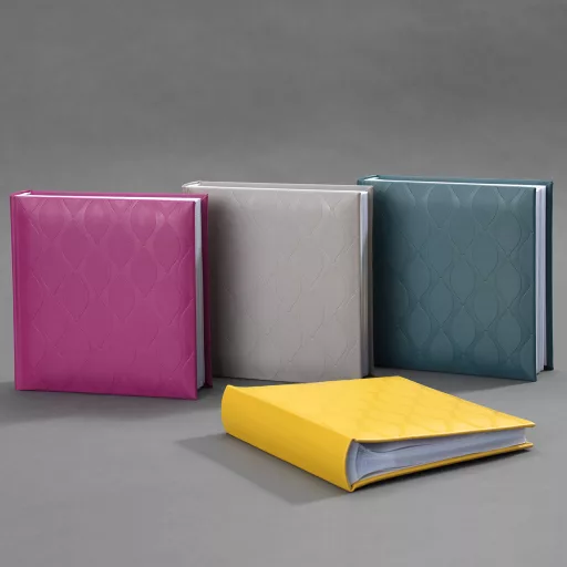 Kenro Inca Design fotóalbum, memo, 200db 10x15, dombornyomott mintájú borító, rózsaszín