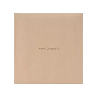   Kenro Signature fotóalbum, memo, 200db 10x15, PHOTOGRAPH felirat, újrahasznosított bőr, homok