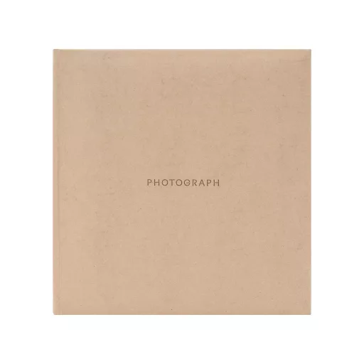 Kenro Signature fotóalbum, memo, 200db 10x15, PHOTOGRAPH felirat, újrahasznosított bőr, homok