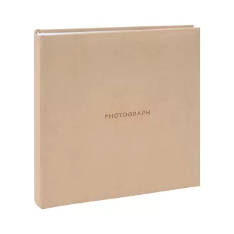  Kenro Signature fotóalbum, memo, 200db 10x15, PHOTOGRAPH felirat, újrahasznosított bőr, homok