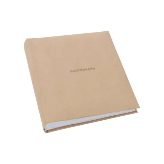   Kenro Signature fotóalbum, memo, 200db 10x15, PHOTOGRAPH felirat, újrahasznosított bőr, homok
