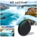 K&F Concept NANO-X, VARIO ND 2-32 szűrő, W/O Black cross, vízlep., karcálló, +3db törlőkendő, 52mm