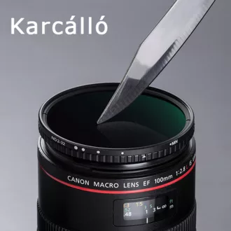   K&F Concept NANO-X, VARIO ND 2-32 szűrő, W/O Black cross, vízlep., karcálló, +3db törlőkendő, 49mm