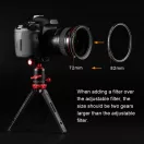 K&F Concept NANO-X, CPL+VARIO ND2-32 szűrő, w/o black cross, HD, vízlep, karcálló, törlőkendő, 52mm
