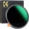 K&F Concept NANO-X Slim, HD, VARIO ND 2-400 változtatható szürkeszűrő, vízlepergető, karcálló, 55mm
