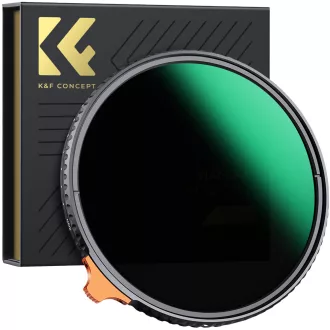   K&F Concept NANO-X Slim, HD, VARIO ND 2-400 változtatható szürkeszűrő, vízlepergető, karcálló, 72mm