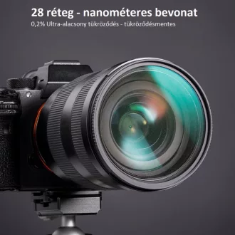   K&F Concept 58MM Nano-X Black Mist lágyító szűrő 1/2, Karcálló