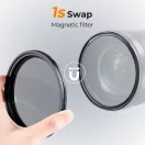 K&F Concept mágneses adapter + NANO-X vario ND2-32, lepergető, karcálló, + tok, 67mm