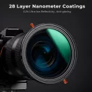 K&F Concept NANO-X, CPL+VARIO ND2-32 szűrő, w/o black cross, HD, vízlep, karcálló, törlőkendő, 43mm