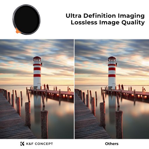 K&F Concept NANO-X Slim, HD, VARIO ND 2-400 változtatható szürkeszűrő, vízlepergető, karcálló, 37mm